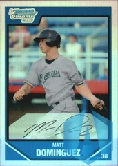 2007 Bowman Draft Chrome Draft Picks Refractor Matt Dominguez #BDPP34